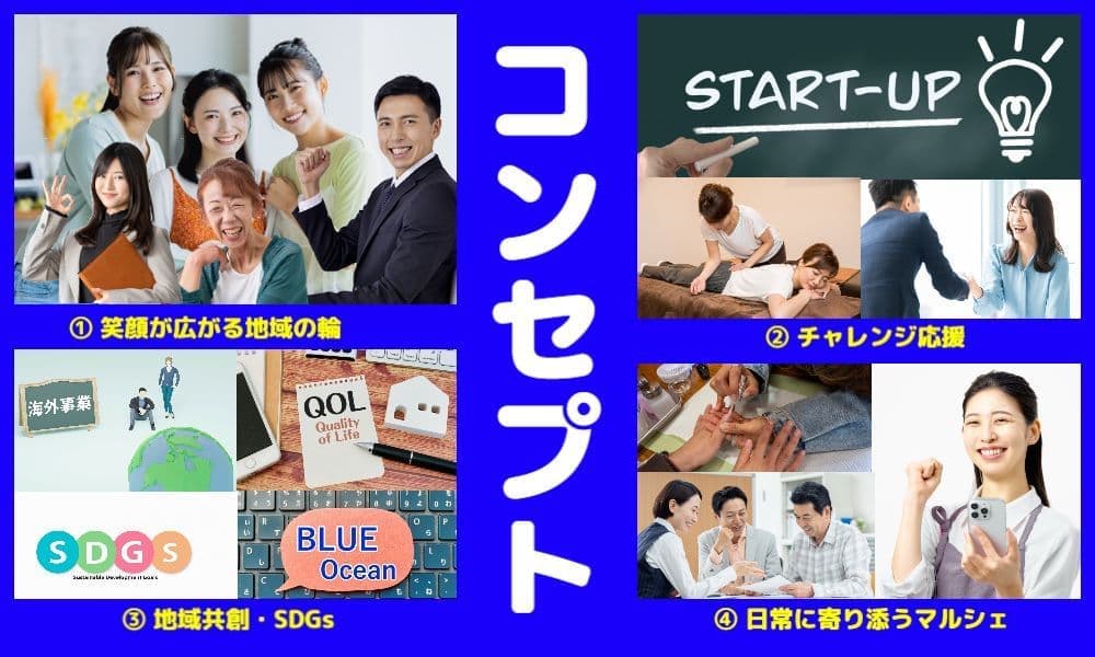 笑顔のいろは金山マルシェ：４つのコンセプト